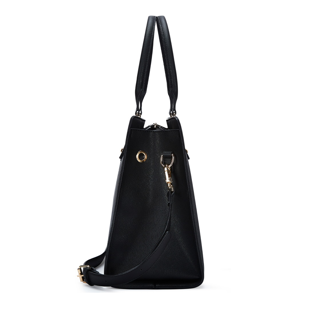 Saffiano Leather Tote - Brown