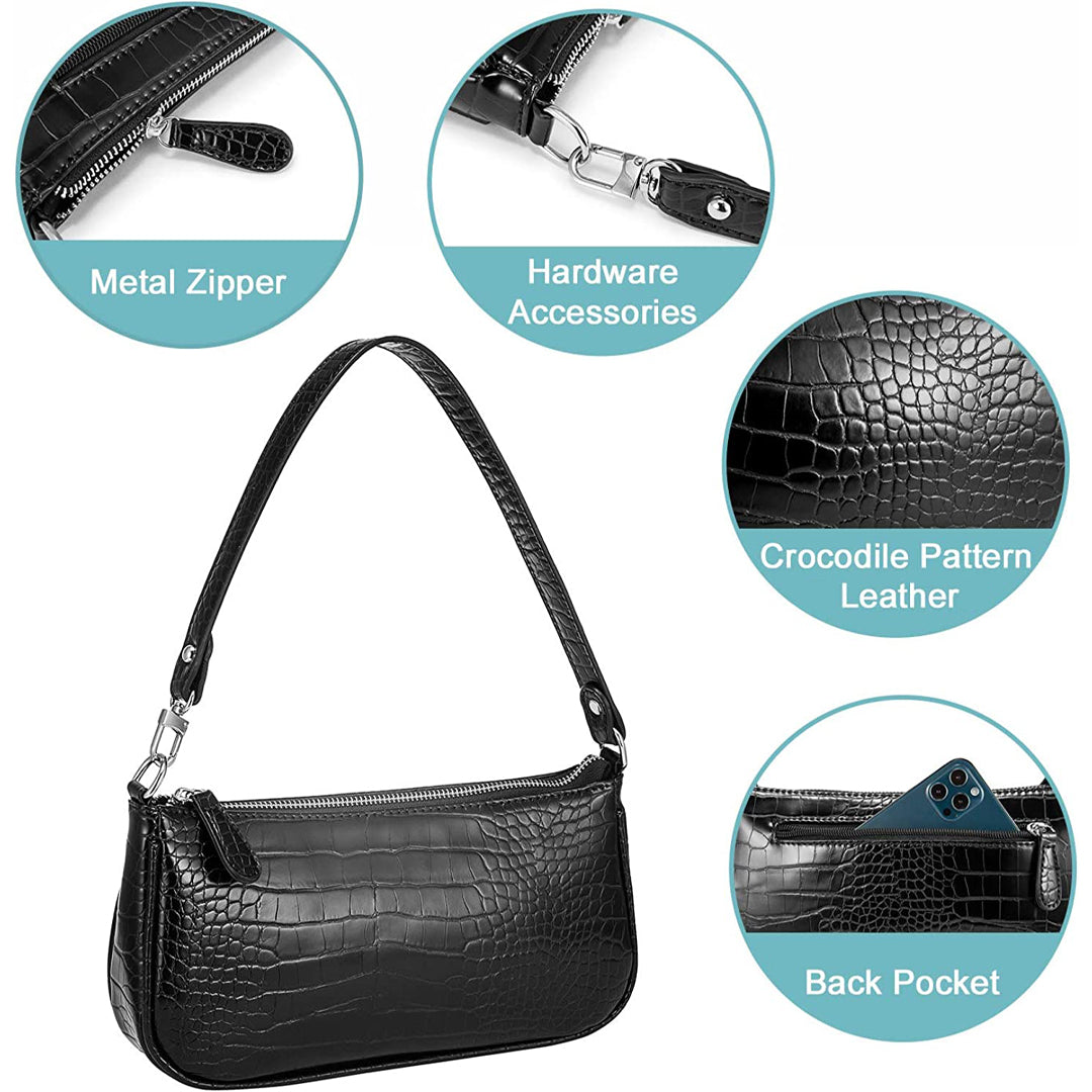 Classic Croco Shoulder Bag