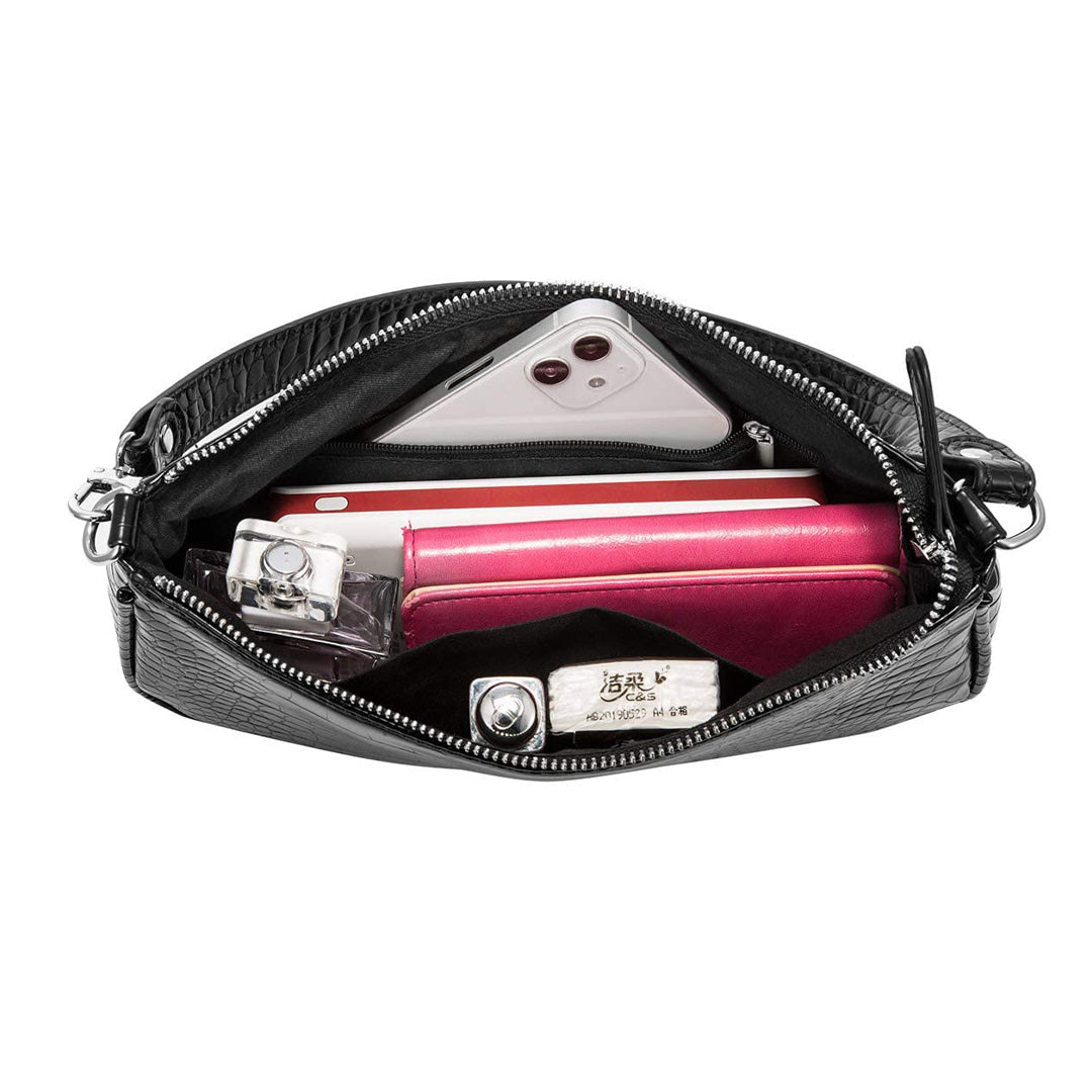 Classic Croco Shoulder Bag