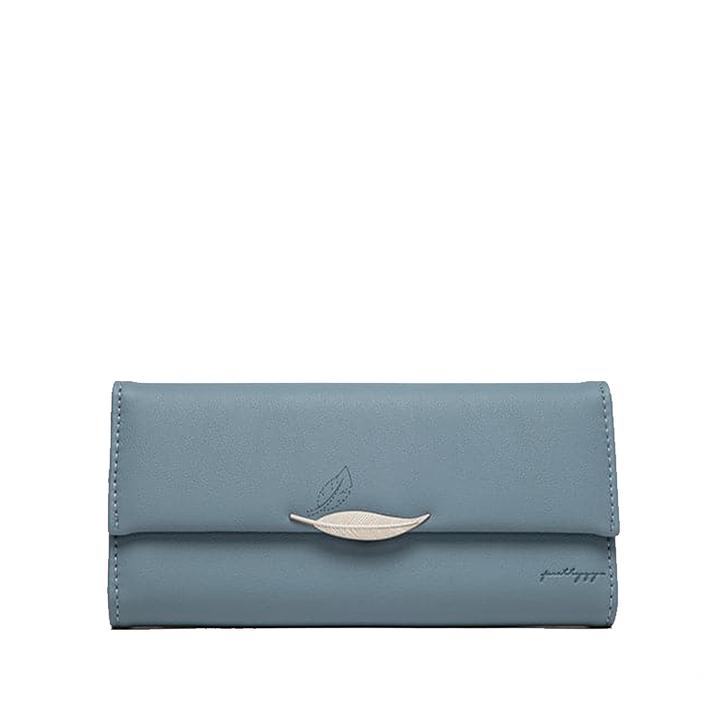 Leaf Clasp Leather Wallet