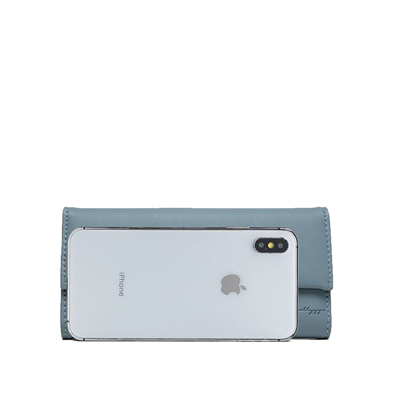 Leaf Clasp Leather Wallet