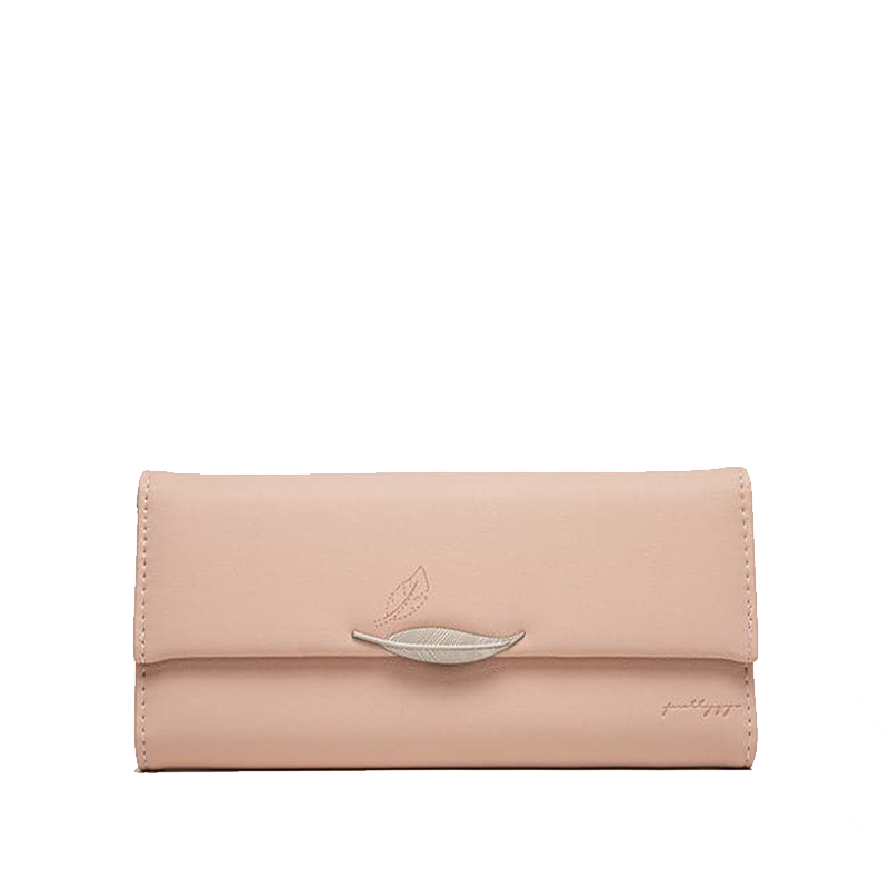 Leaf Clasp Leather Wallet