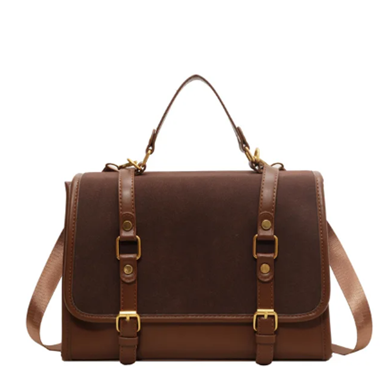 Suede Leather Mini Satchel