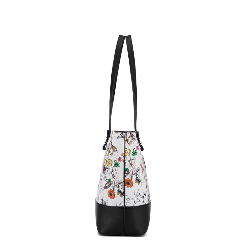 Printed Leather Tote Combo