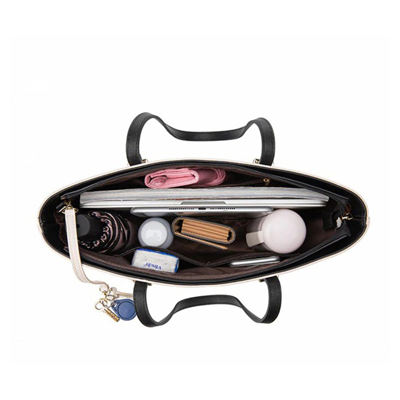 Printed Leather Tote Combo