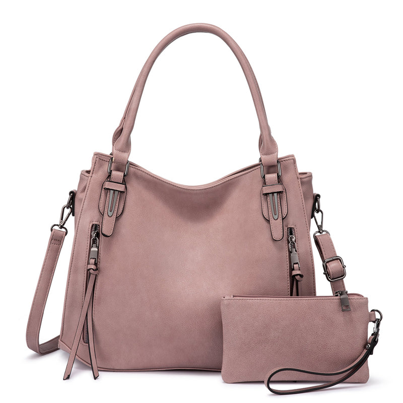 Solid Leather Hobo Bag