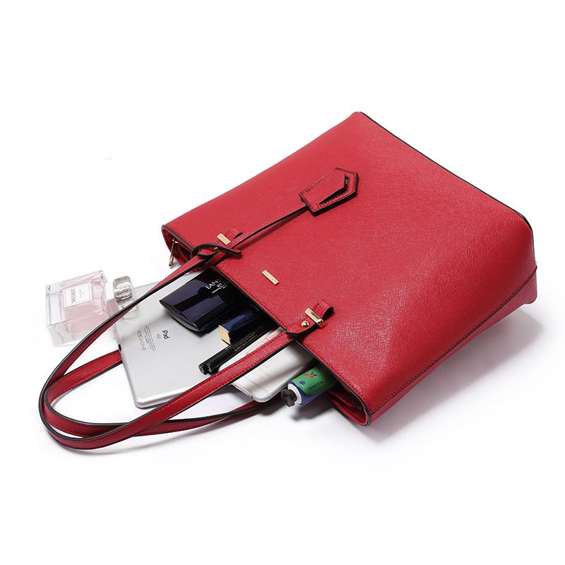 Solid Leather Tote Combo