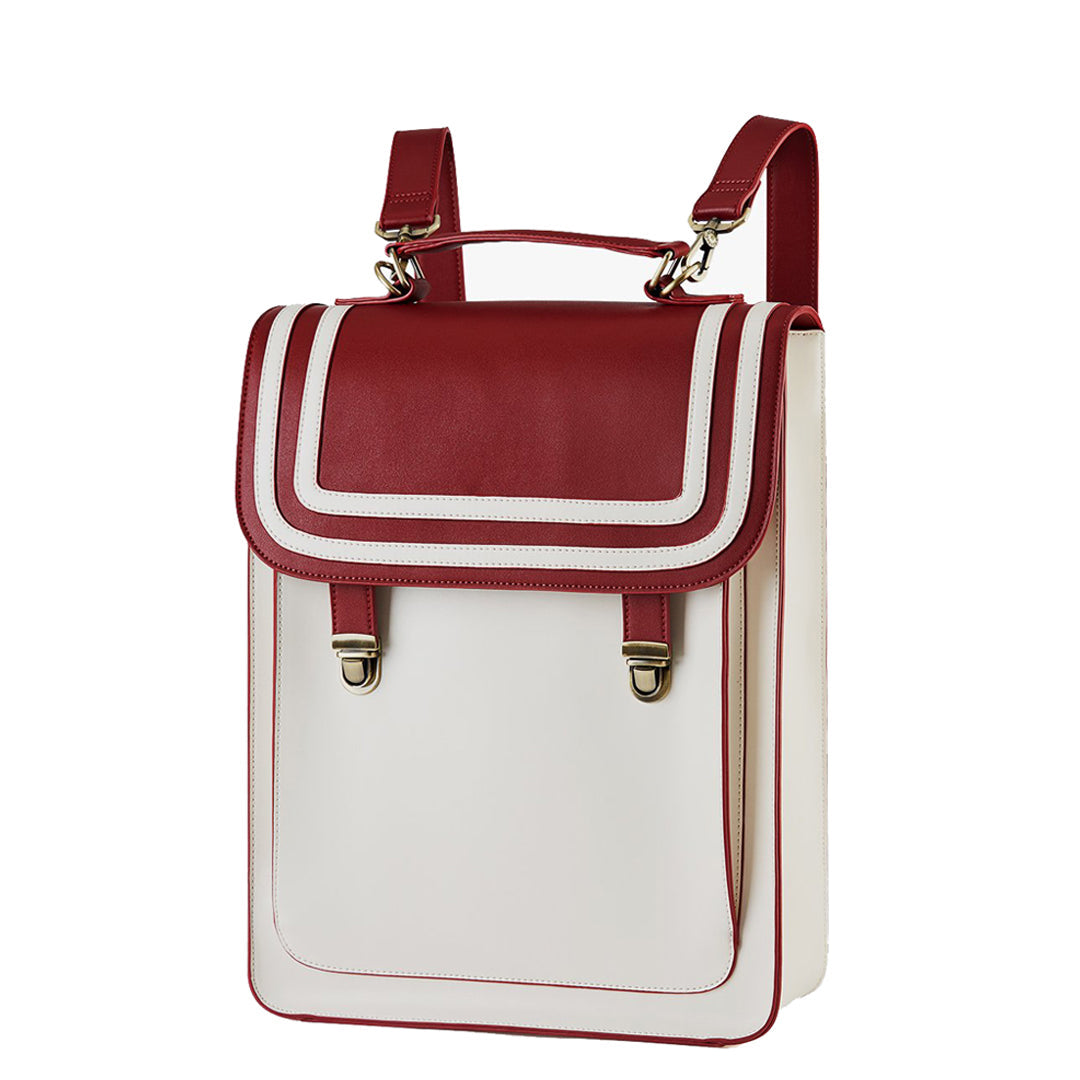 Striped Flap Closure Backpack
