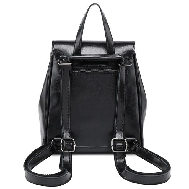 Minimal Flap Leather Backpack