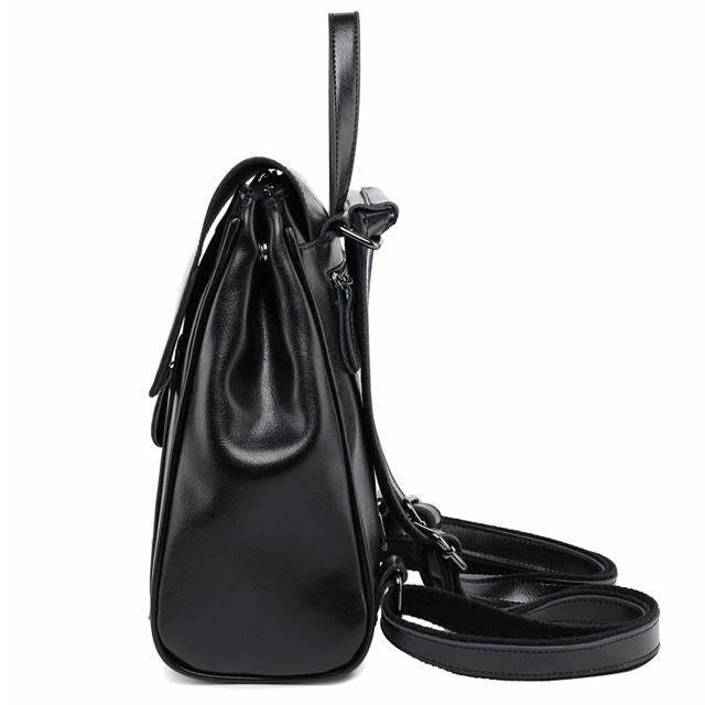 Minimal Flap Leather Backpack