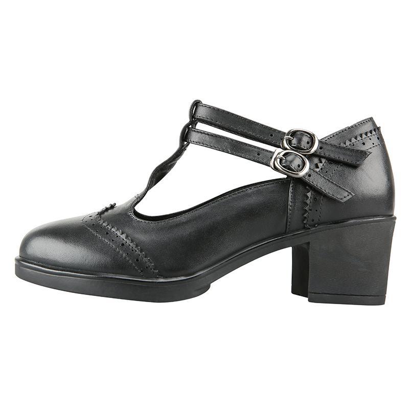 T-Strap Classic Leather Shoes