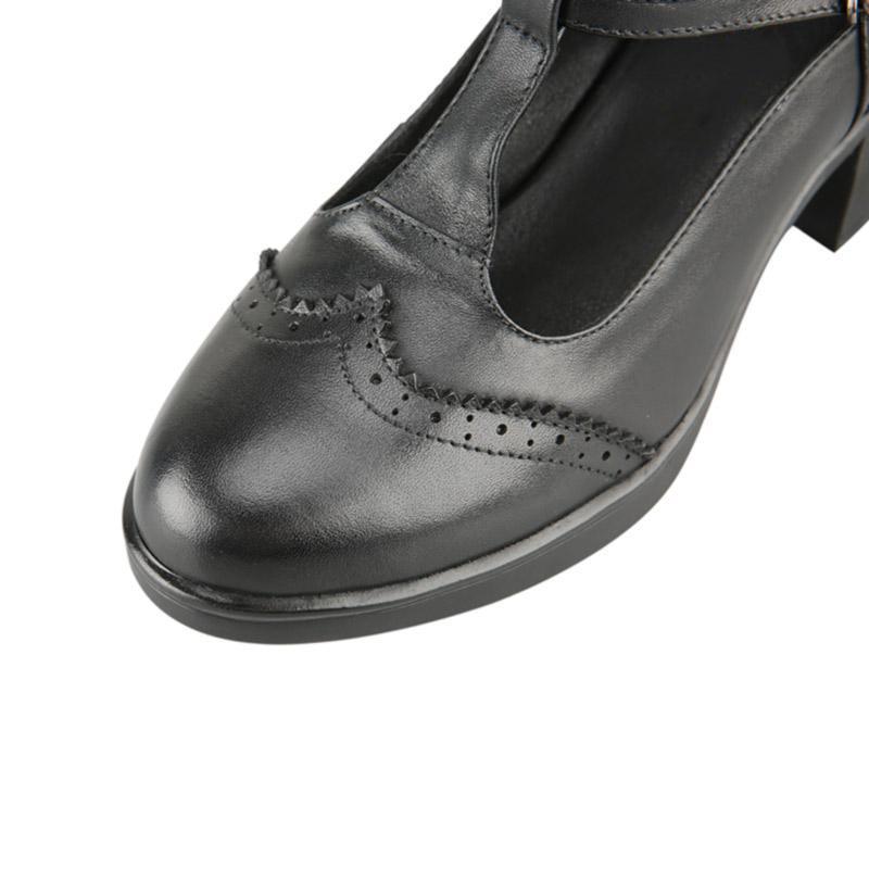 T-Strap Classic Leather Shoes