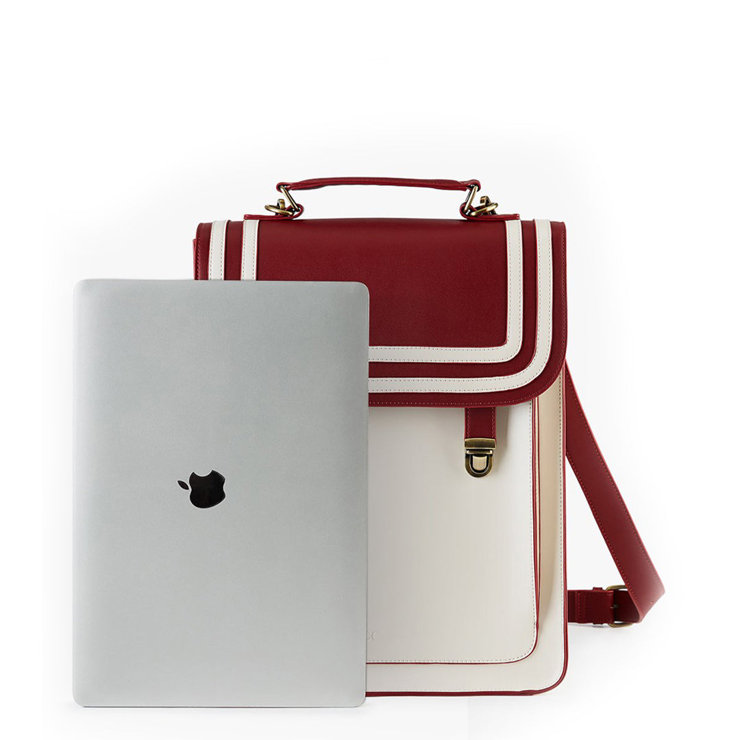 Striped Flap Closure Backpack