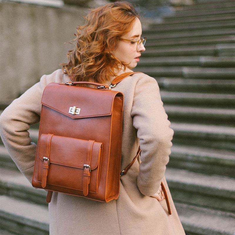 Dual Flap Vintage Backpack