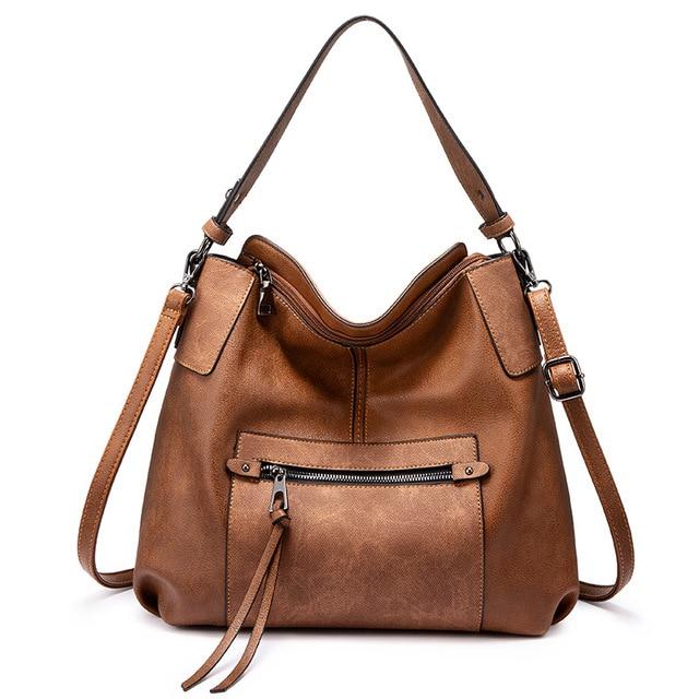 Solid Color Shoulder Bag