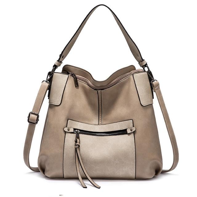 Solid Color Shoulder Bag
