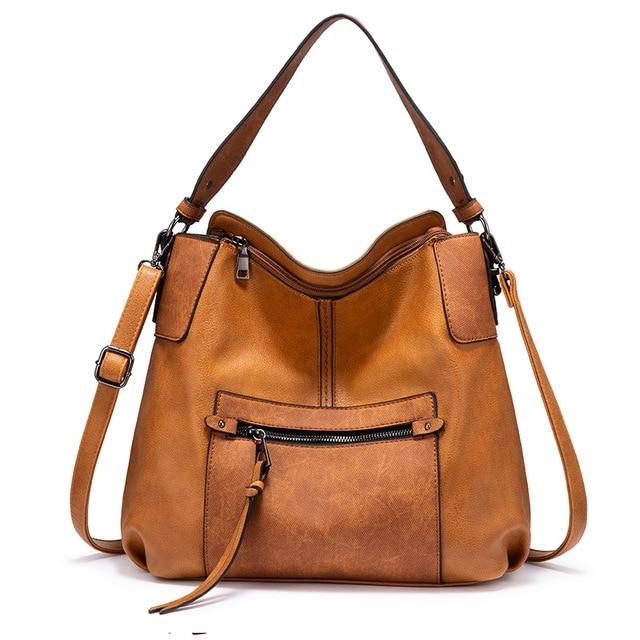 Solid Color Shoulder Bag