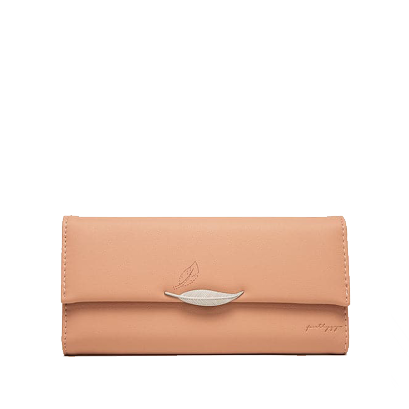 Leaf Clasp Leather Wallet