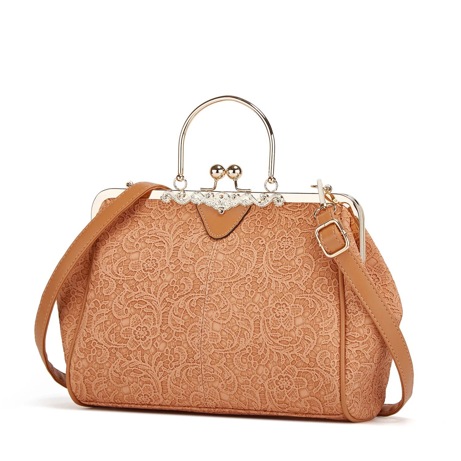 Luna Vintage Clutch - Coral