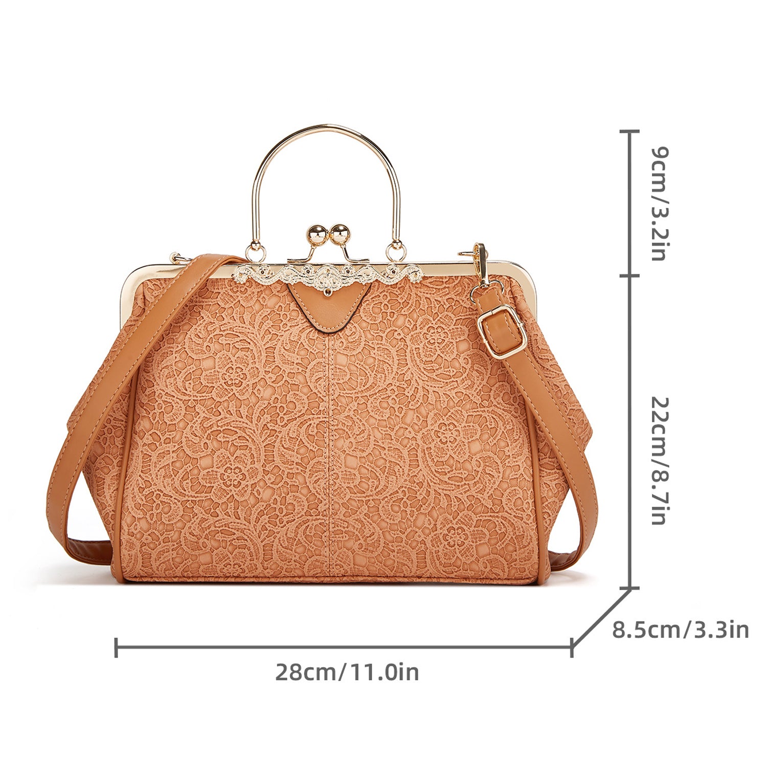 Luna Vintage Clutch - Coral