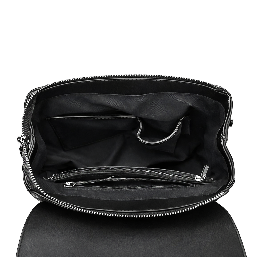 Minimal Flap Leather Backpack
