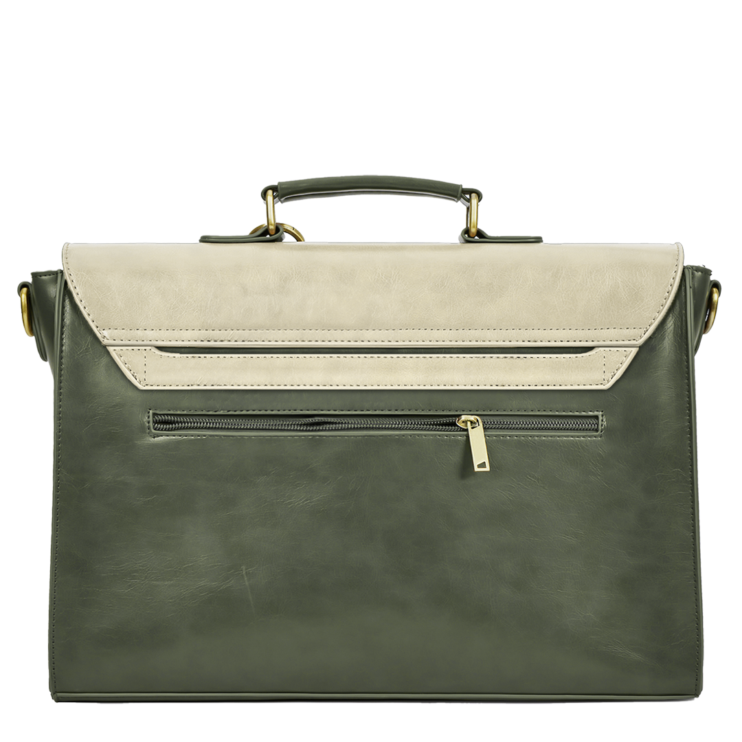 Pocketful Of Sunshine Messenger 17" - Green-Beige