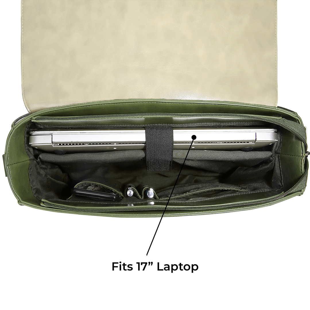 Pocketful Of Sunshine Messenger 17" - Green-Beige
