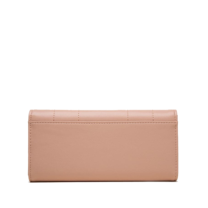 Button Clasp Leather Wallet