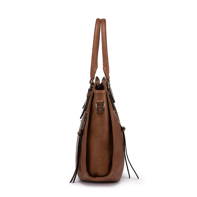 Solid Leather Hobo Bag