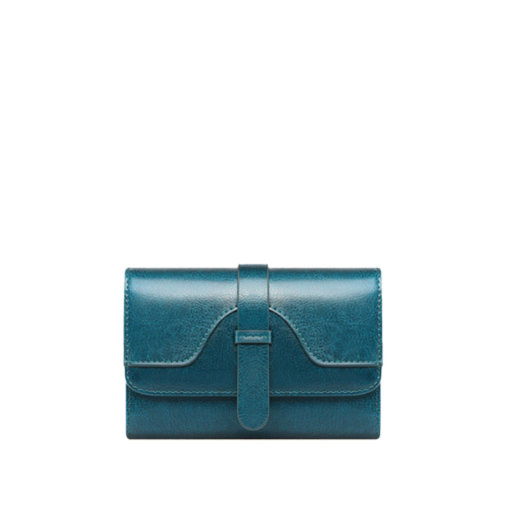 Leather Flap Mini Wallet