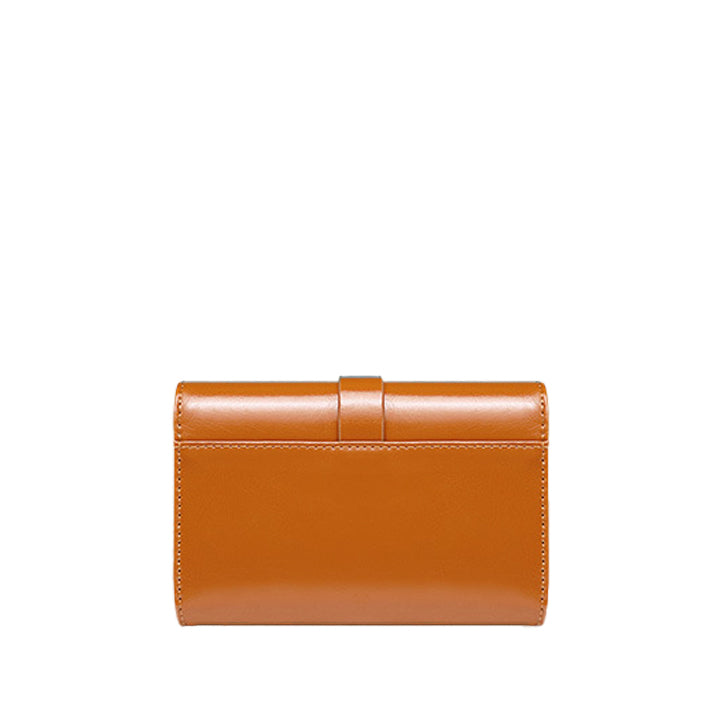 Leather Flap Mini Wallet