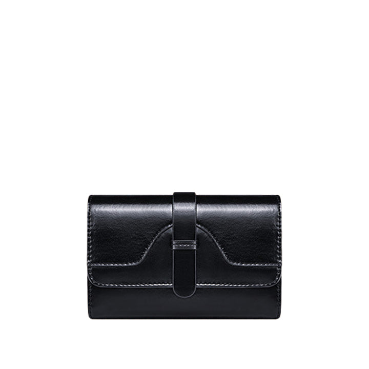 Leather Flap Mini Wallet