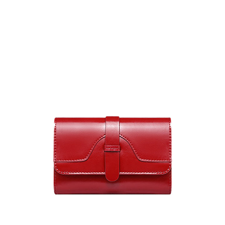 Leather Flap Mini Wallet