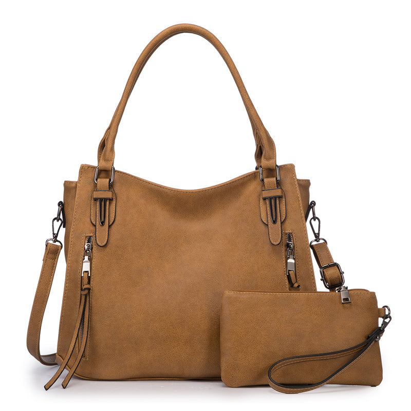 Solid Leather Hobo Bag