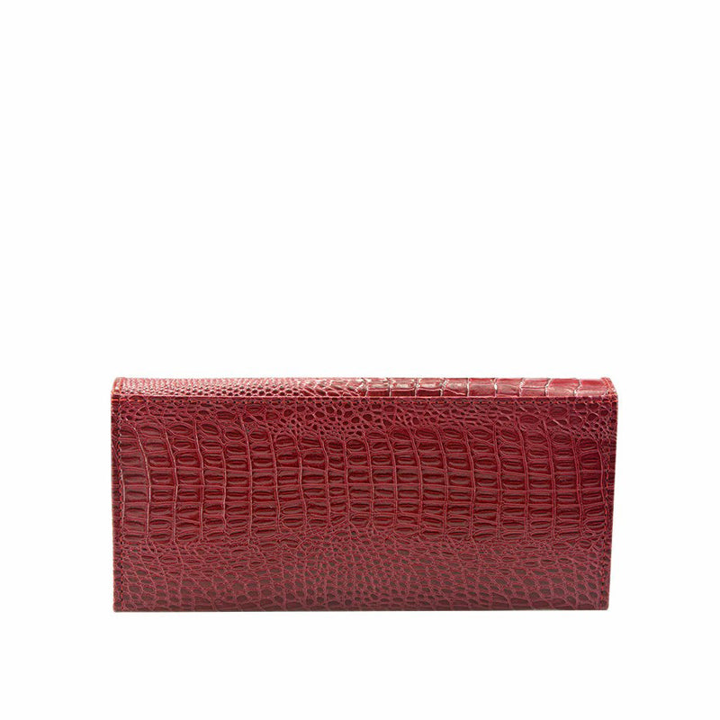 Croco Pattern Leather Wallet