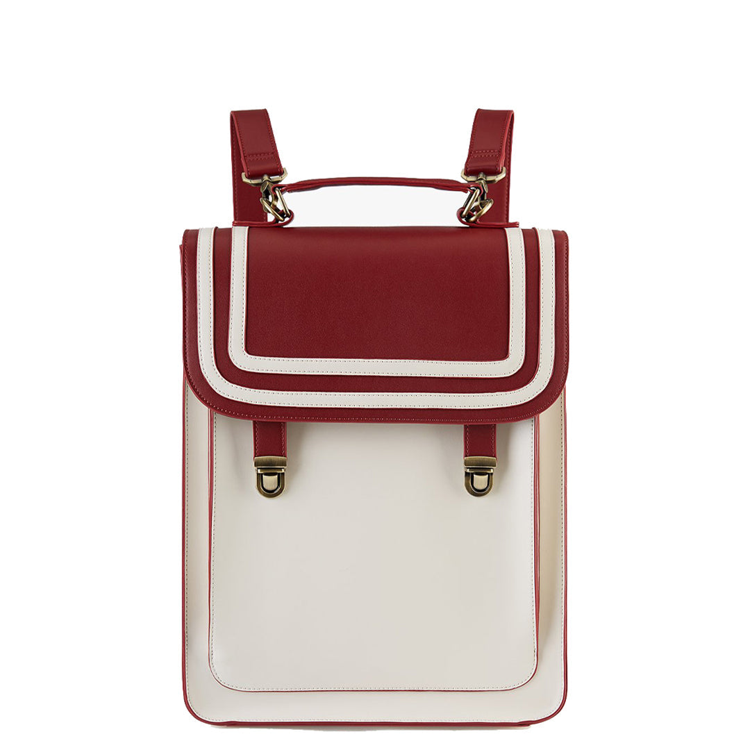 Striped Flap Closure Backpack