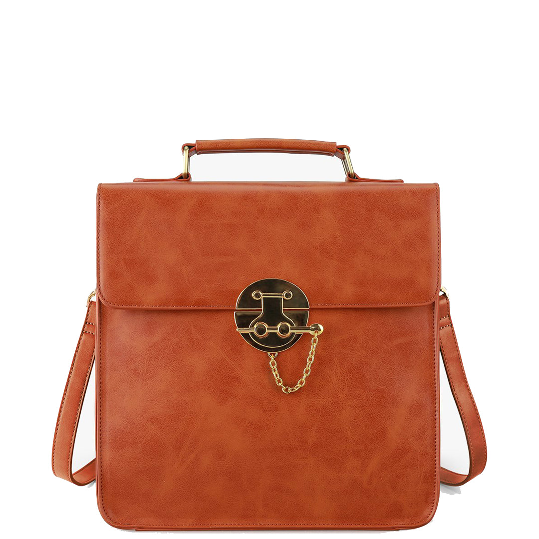 Vintage Lock Solid Backpack